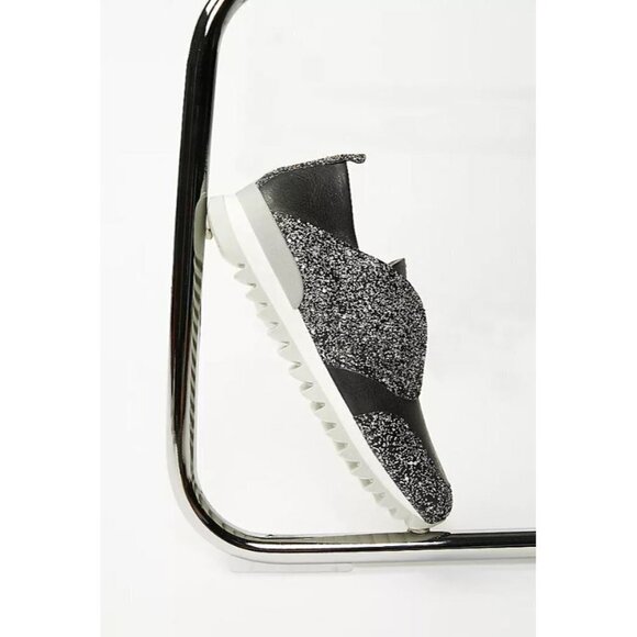 Free People Henry Beguelin Twinkle Slip-On Leather Sneaker Glitter Size 39 US 9 - Picture 2 of 10